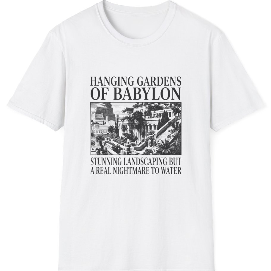 Hanging Gardens Landscaping T-Shirt - White front