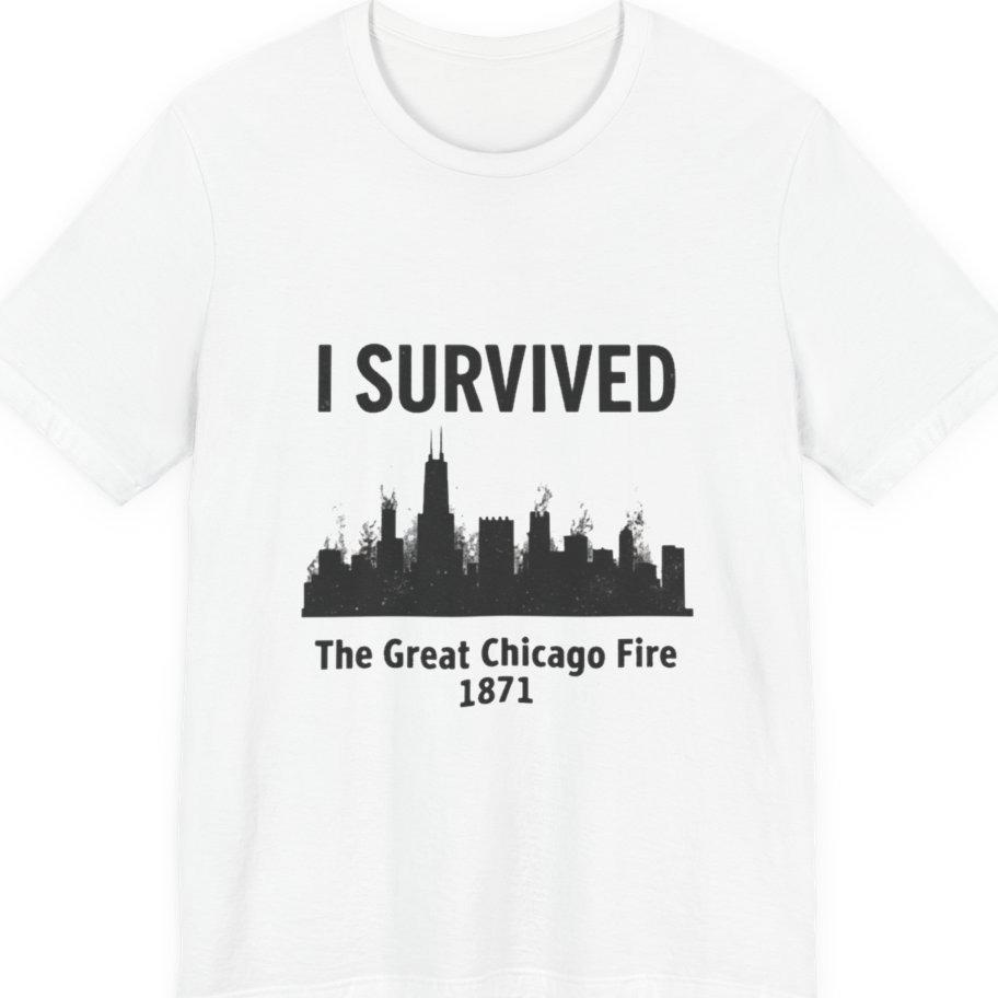 I Survived The Great Chicago Premium Tee - White front