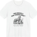 Trojan Horse Deadpan Satire Premium Tee - White front