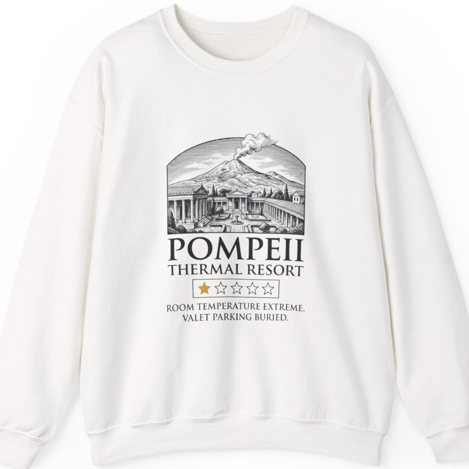 Pompeii Thermal Resort Sweatshirt - White front