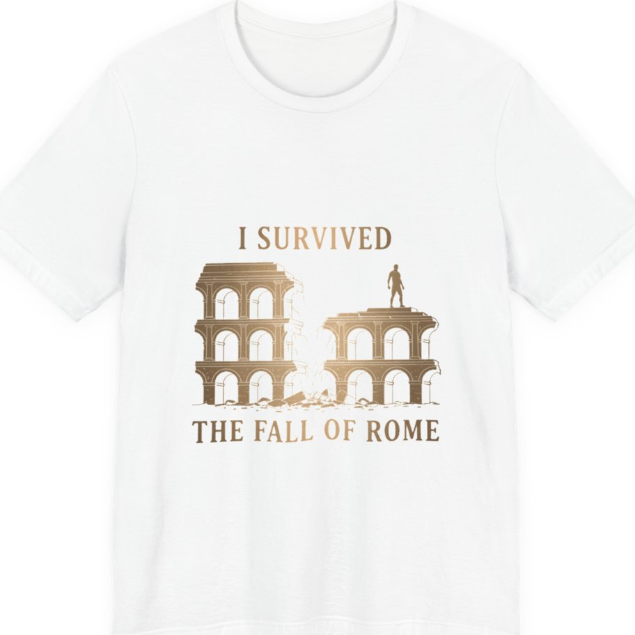 I Survived The Fall of Premium Tee - White front
