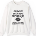 Great Depression Sweatshirt - White front