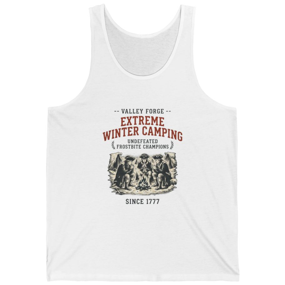 Valley Forge Winter Camping T-Shirt - White front