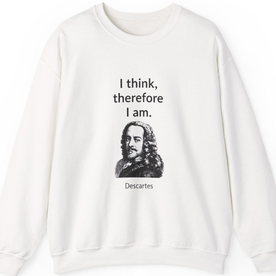 Cogito Ergo Sum Sweatshirt - White front