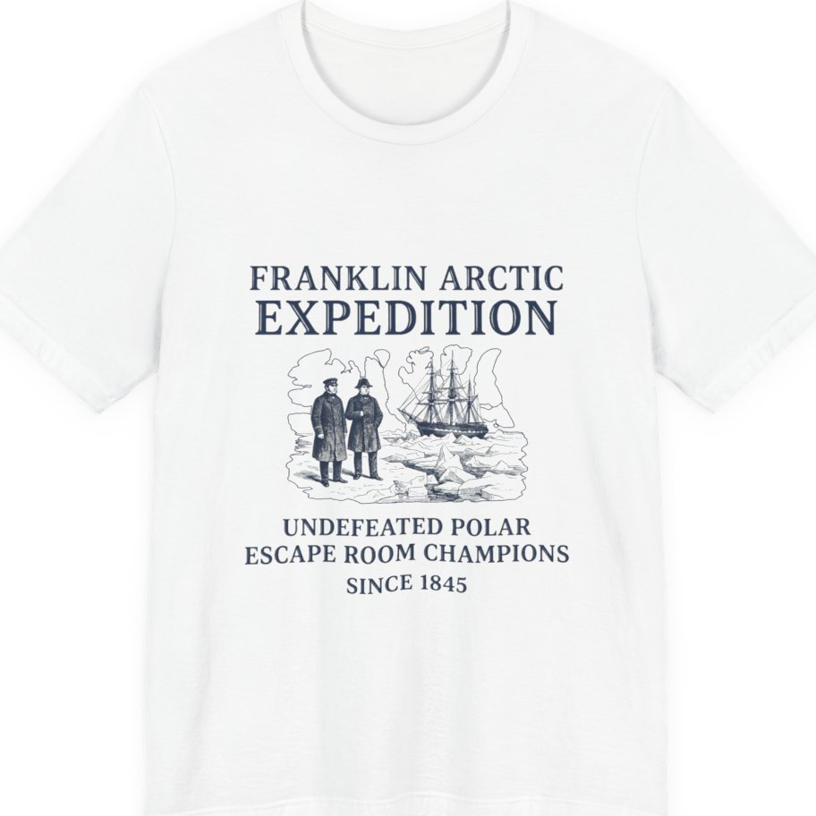 Franklin Arctic Expedition Escape Room Premium Tee - White front