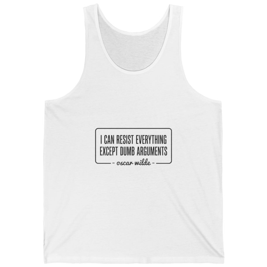 Oscar Wilde Quote Tank Top - White front