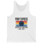 Pony Express Memorial Tank Top - White front