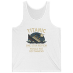 Titanic One Star Review Tank Top - White front