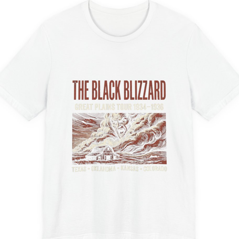 Black Blizzard Dust Tour Premium Tee - White front