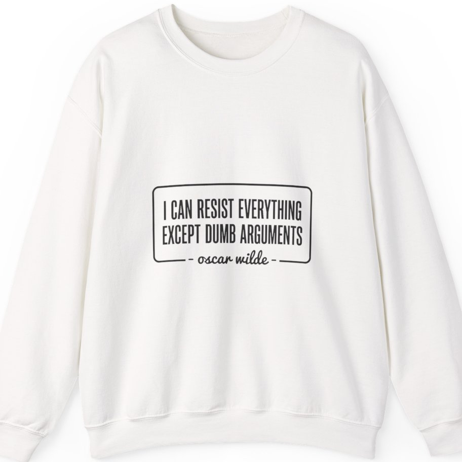 Oscar Wilde Quote Sweatshirt - White front