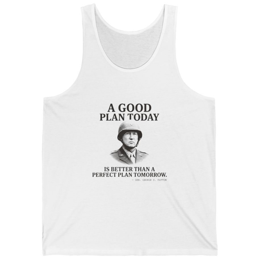 Patton Good Plan Tank Top - White front