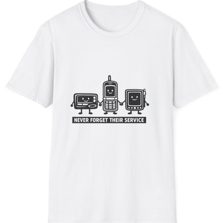 Never Forget Their Service Obsolete T-Shirt - White front