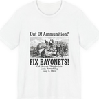 Out of Ammunition Fix Bayonets Premium Tee - White front