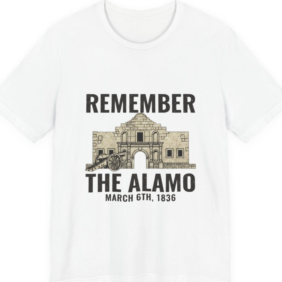 Remember The Alamo March 6Th Premium Tee - White front