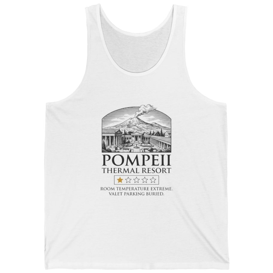 Pompeii Thermal Resort Tank Top - White front