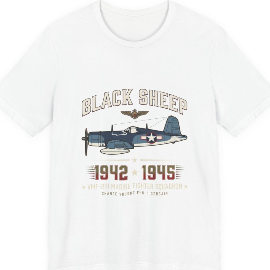 Black Sheep Squadron Crest Premium Tee - White front