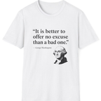 George Washington No Excuse T-Shirt - White front