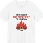 I Survived The Great Fire Premium Tee - White front