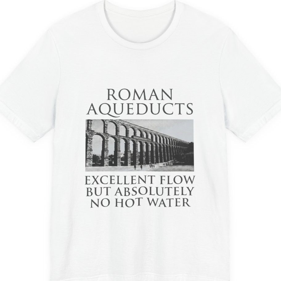 Roman Aqueducts Service Review Premium Tee - White front