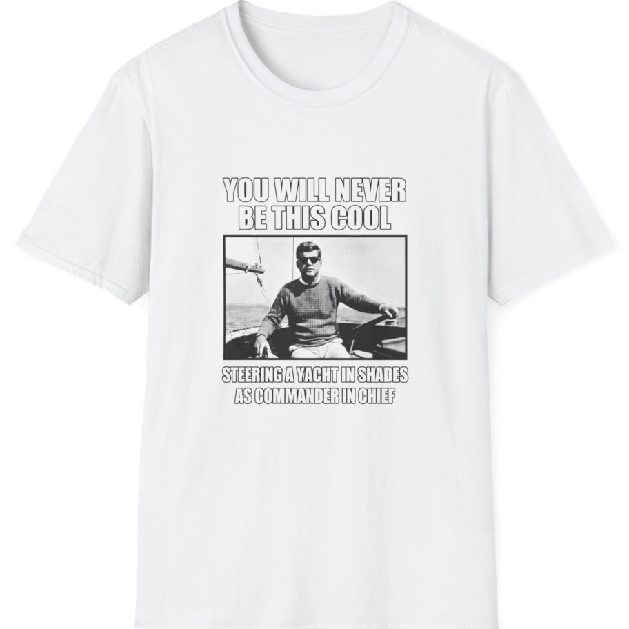 Jfk Yacht Sunglasses Flex T-Shirt - White front