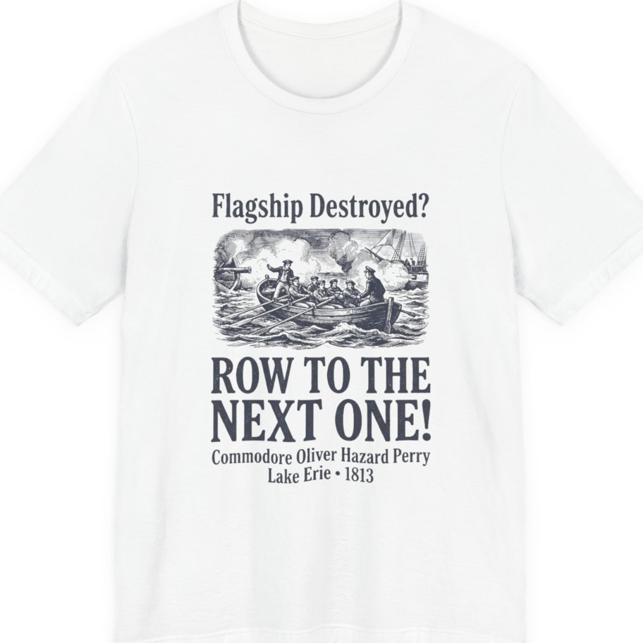 Row To The Next Ship Premium Tee - White front