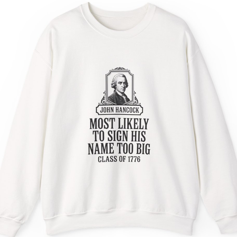 John Hancock Signature Superlative Sweatshirt - White front