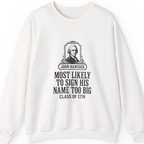 John Hancock Signature Superlative Sweatshirt - White front