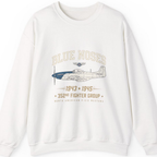 Blue Nosed Fighter Group Sweatshirt - White front