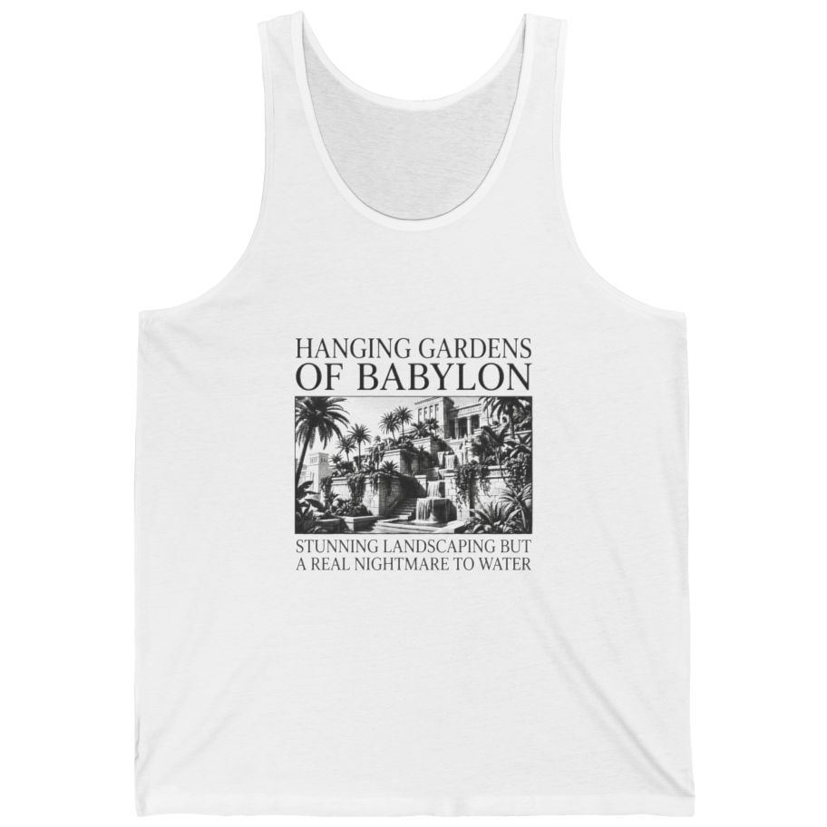 Hanging Gardens Landscaping Tank Top - White front