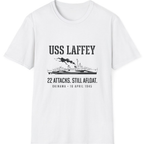Uss Laffey Okinawa Destroyer T-Shirt - White front