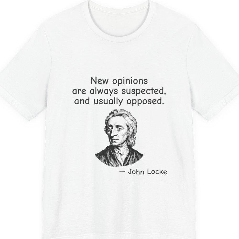 Locke New Opinions Premium Tee - White front