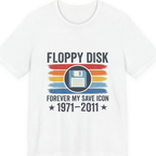 Floppy Disk Memorial Premium Tee - White front