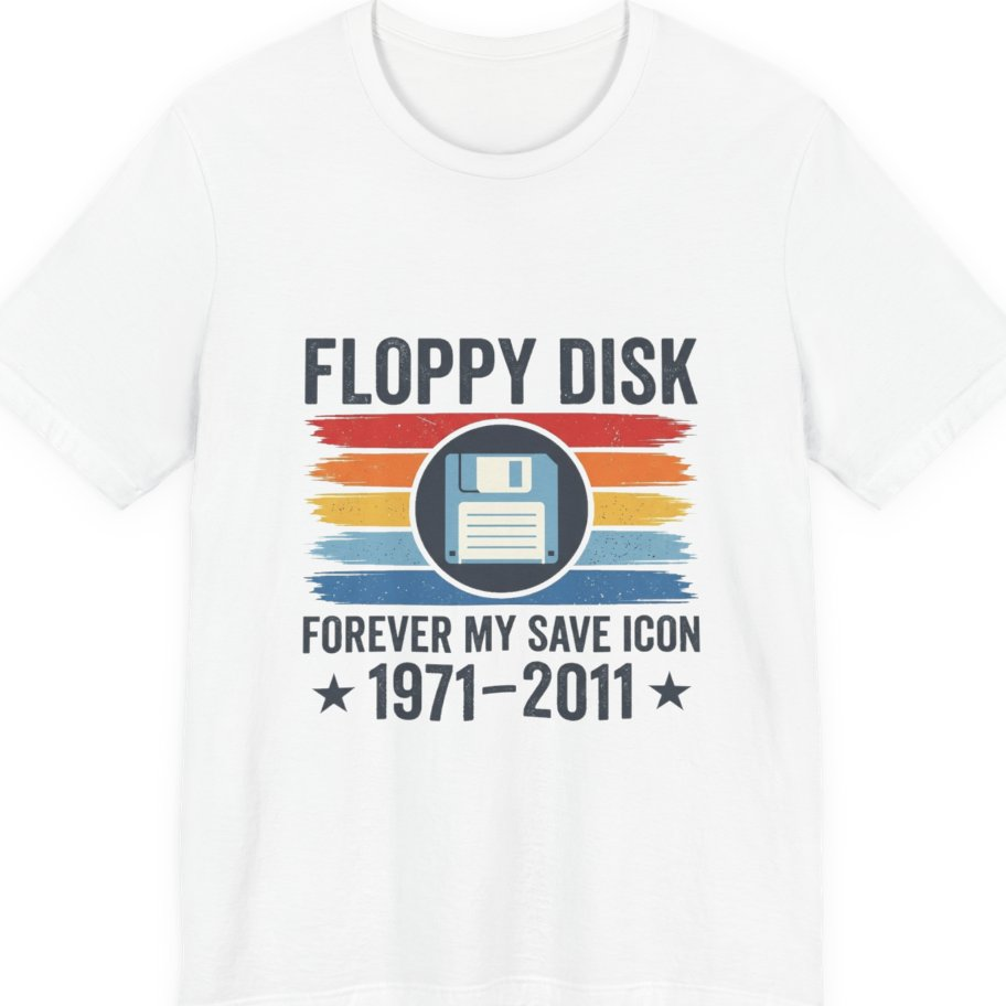 Floppy Disk Memorial Premium Tee - White front