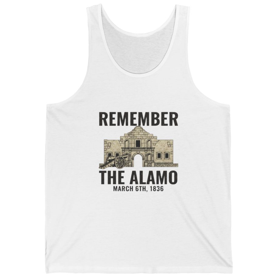 Remember The Alamo March 6Th Tank Top - White front