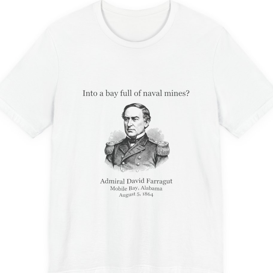 Mobile Bay Minefield Premium Tee - White front