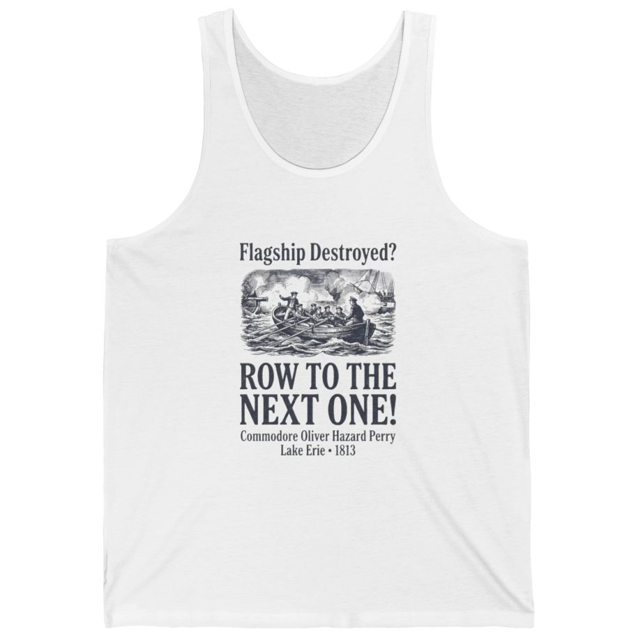 Row To The Next Ship Tank Top - White front