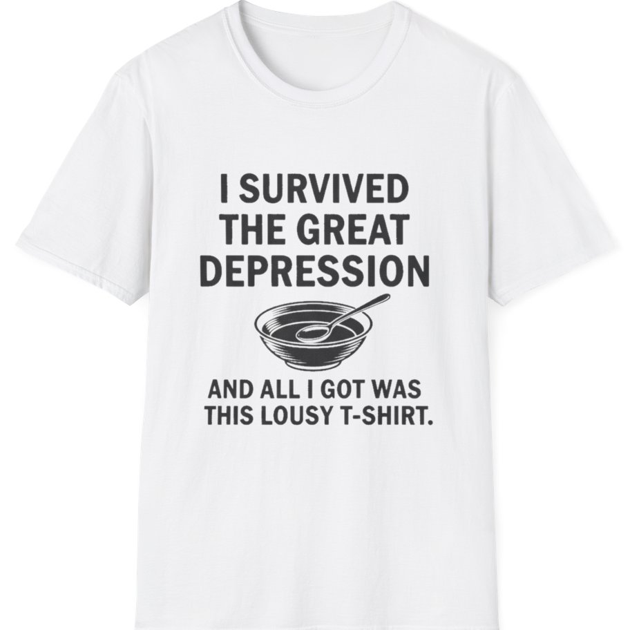 Great Depression T-Shirt - White front