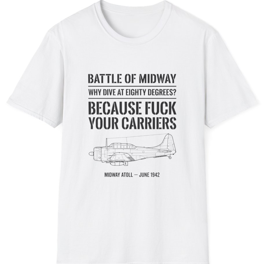 Battle of Midway T-Shirt - White front