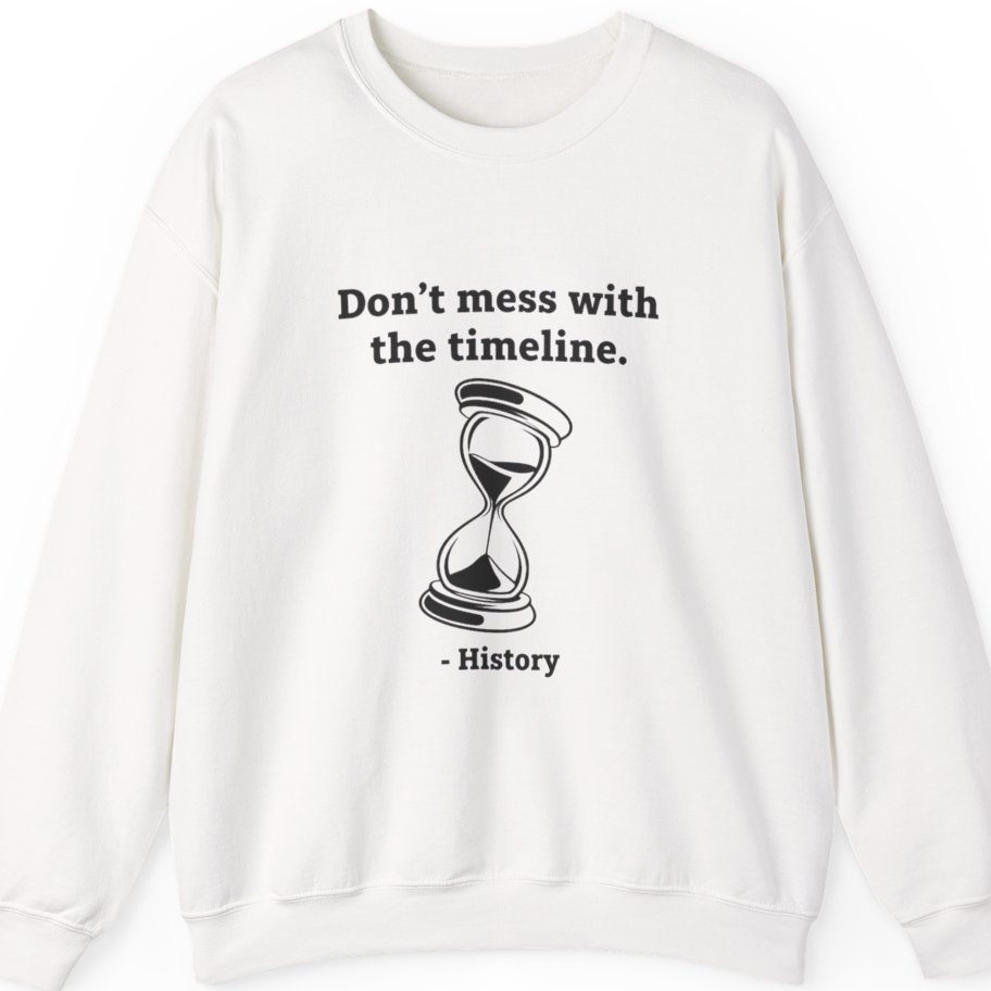 Time Travel Paradox Sweatshirt - White front