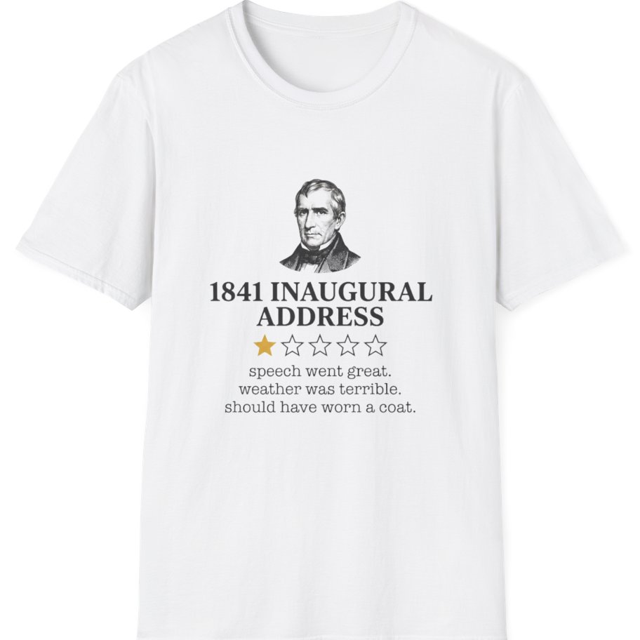 Inaugural Address Review T-Shirt - White front