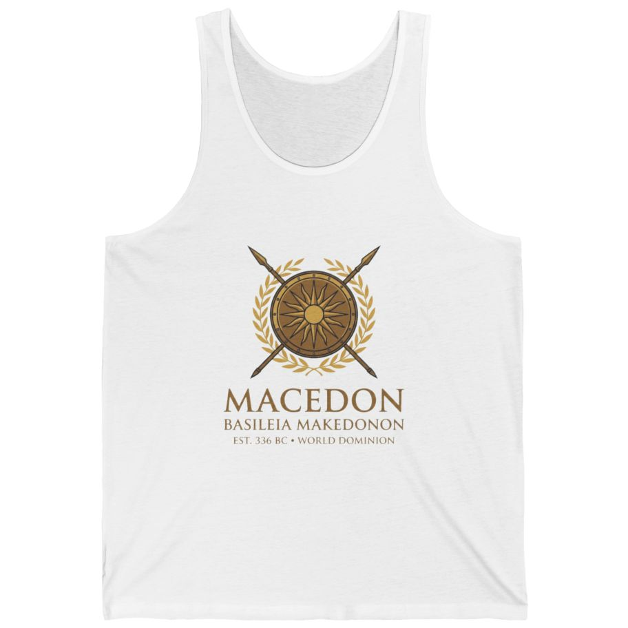 Macedonian Empire Crest Tank Top - White front