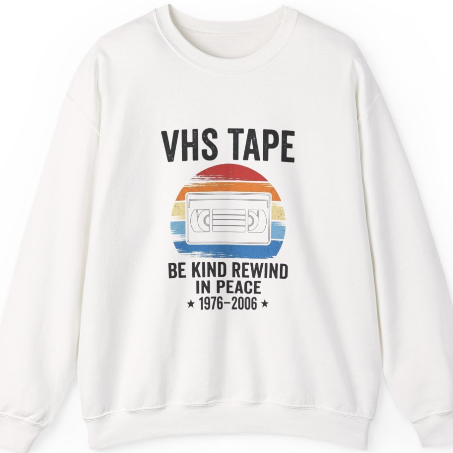 Vhs Tape Memorial Sweatshirt - White front