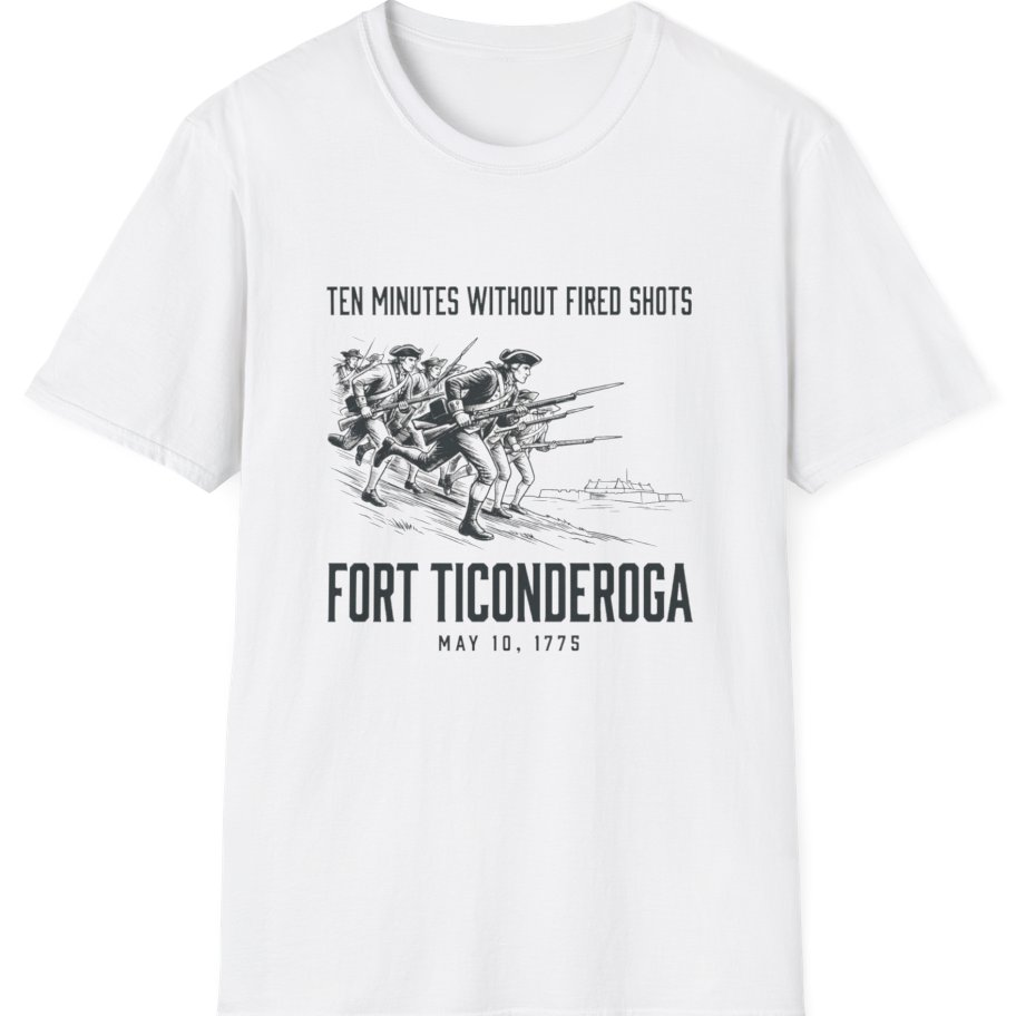 Fort Ticonderoga Ten Minutes T-Shirt - White front