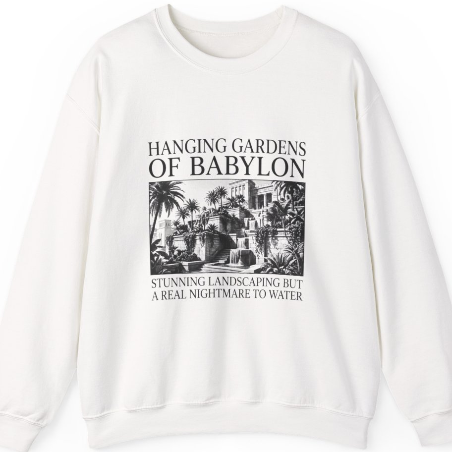 Hanging Gardens Landscaping Sweatshirt - White front