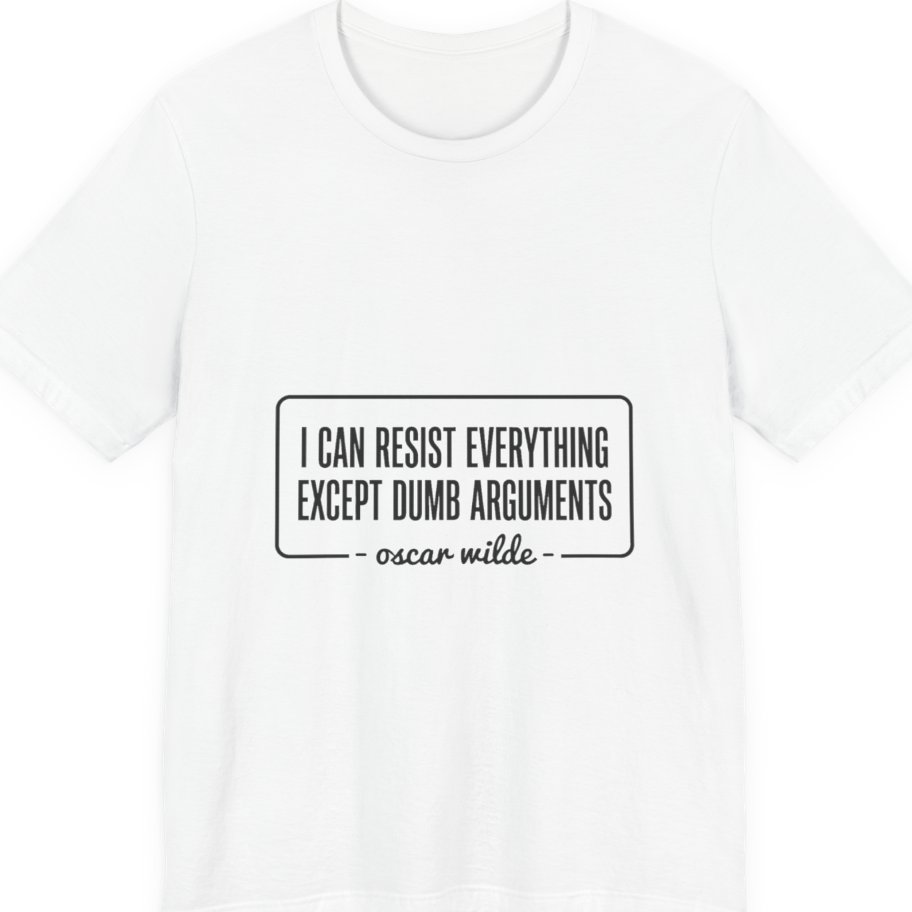 Oscar Wilde Quote Premium Tee - White front
