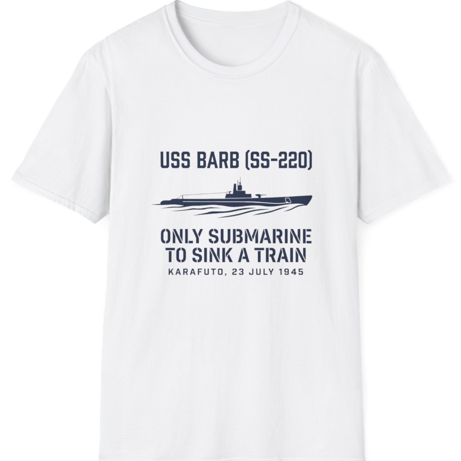 Uss Barb Ss Only Submarine T-Shirt - White front