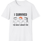 I Survived The Great Library T-Shirt - White front