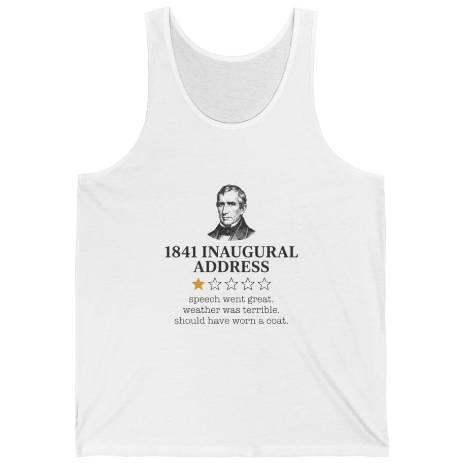 Inaugural Address Review Tank Top - White front