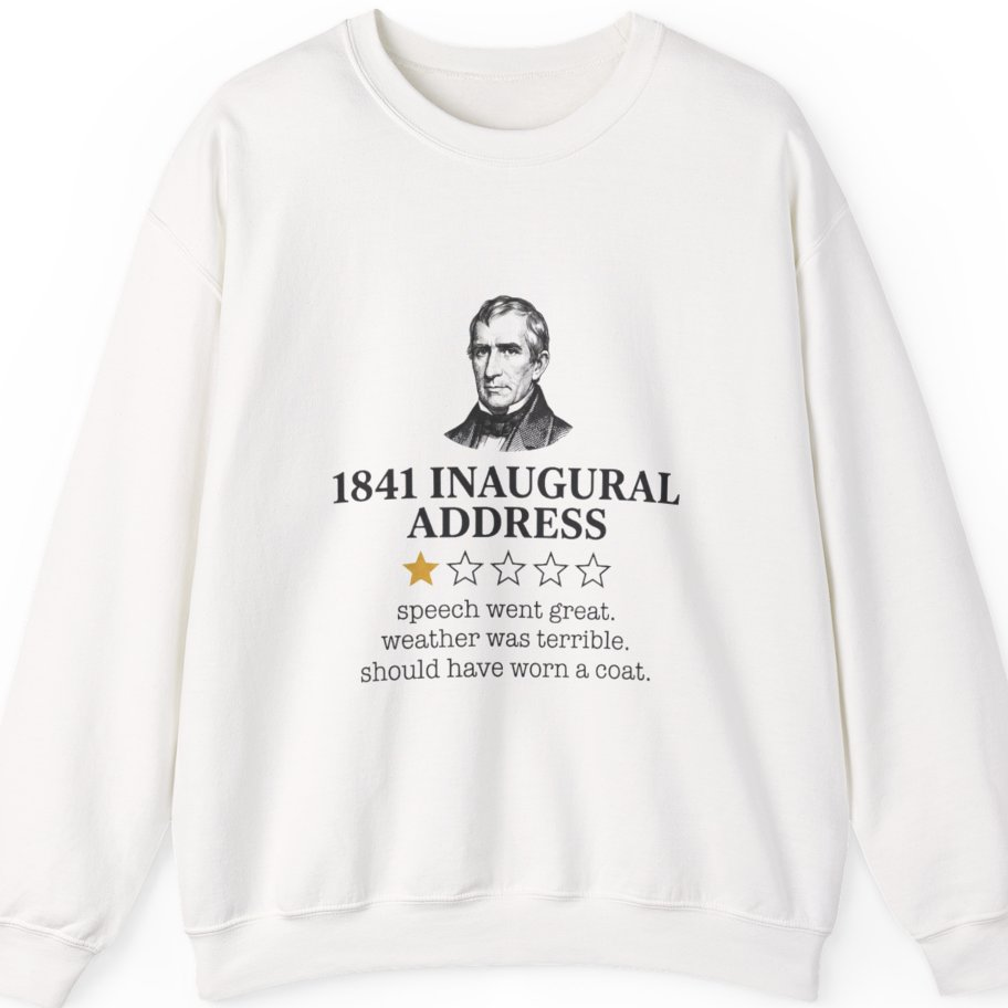 Inaugural Address Review Sweatshirt - White front