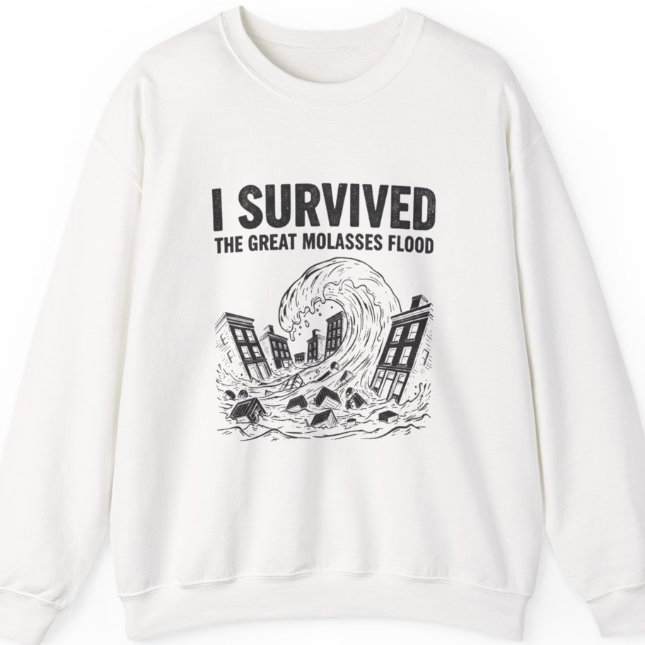 Great Molasses Flood Sweatshirt - White front